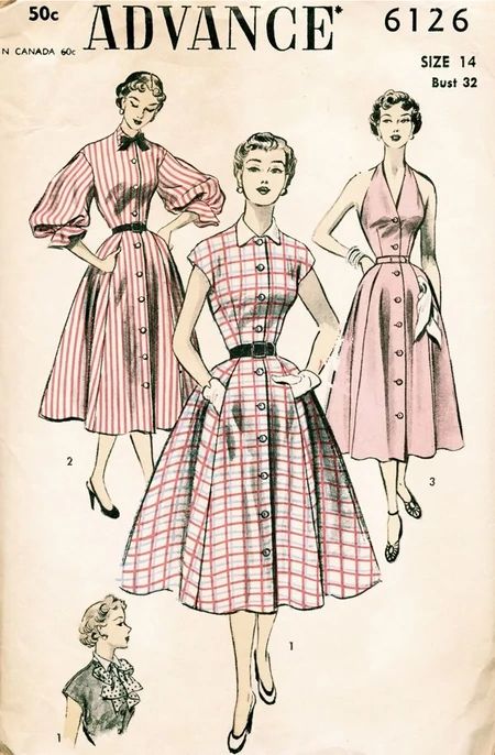 1950 Sewing Patterns, 60s Vintage Fashion, Vintage Clothes Patterns, Vintage Girls Clothes, 50th Clothes, 1950s Sewing Patterns, Patron Vintage, Paris Mode, Vintage Dress Patterns