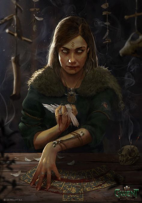 Fortune Teller, Aleksandra Wojtas on ArtStation at https://www.artstation.com/artwork/L33ExK Fantasy Witch, Fantasy Magic, Fortune Teller, Arte Fantasy, Fantasy Rpg, Fantasy Inspiration, Cthulhu, Sci Fi Art, Dnd Characters