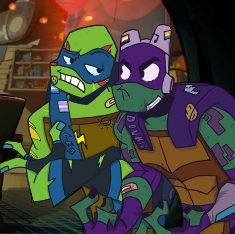 Leo X Usagi Tmnt 2012, Rottmnt Redesign, Donnie And Leo, Disaster Twins, Rottmnt Fanart, Tmnt 2018, Turtles Forever, Pokemon Game Characters, Ninja Turtles Funny