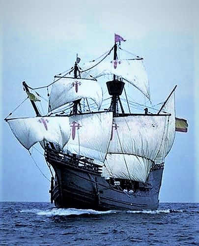 Tall Ship "Nao Victoria" was a Spanish Carrack and First Ship to successfully circumnavigate the World. Navi A Vela, Ship Sailing, Old Sailing Ships, Full Sail, Clipper Ship, Bathtub Toys, Tall Ship, Sailing Vessel, Fort Myers Beach