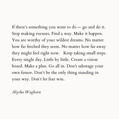 Alysha Waghorn. on Instagram: "You are worthy of your wildest dreams ☁️💖🦋💫" Alysha Waghorn, Stop Making Excuses, Creating A Vision Board, Wildest Dreams, Special Quotes, Make A Plan, You Are Worthy, Mental And Emotional Health, Emotional Health