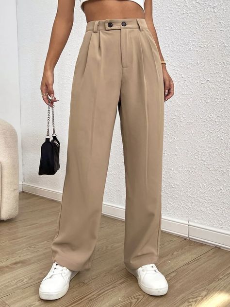 Plicated Pants Outfit, Casual Trench Coat Outfit, Tailored Pants Women, Women Suit Pants, Trench Coat Outfit, Women Suits, Coat Outfit, Hijabi Outfits Casual, Hijabi Outfits