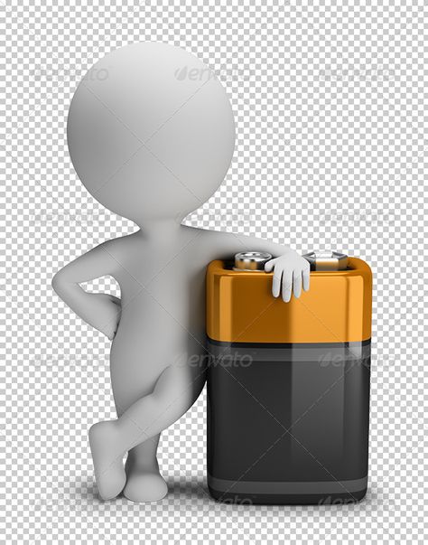 3d small person with a big battery. 3d image. Transparent high resolution PSD with shadows. Alpha channel. Alpha Background, 3d Design Projects, Small People, People Person, 3d Image, Big Battery, Online Shop Design, Dp For Whatsapp, Man Character