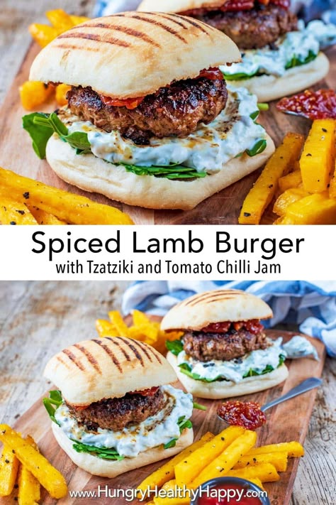 Whipped Feta Cheese, Easy Lamb Recipes, Lamb Burger Recipes, Lamb Burger, Lamb Burgers, Lamb Dishes, Grilled Lamb, Recipes Summer, Whipped Feta