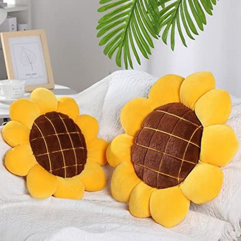 Sunflower Pillows, Sunflower Cushion, Cushion Seating, Flower Floor, Shaped Pillows, Sunflower Throw Pillows, Pillow Flower, Sunflower Pillow, Pillows Floor