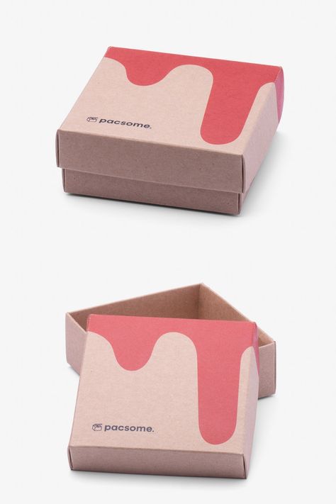 Jewelry box in brown paperboard Exclusive Box Packaging, Food Packaging Box Ideas, Best Packaging Design Boxes, Exclusive Box Packaging Design, Sample Box Packaging Design, Cool Packaging Design Box Creative, Minimalist Packaging Design Boxes, Sweets Box Design Packaging, Cookie Box Design