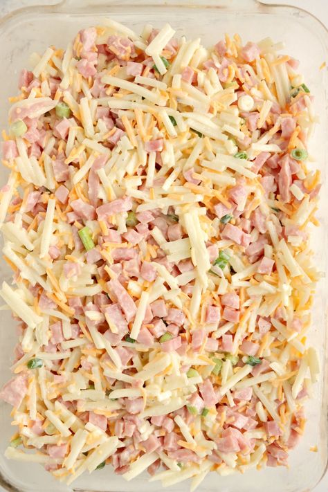 Ham And Shredded Potato Casserole, Ham And Hashbrown Casserole Dinner, Shredded Breakfast Potatoes, Hashbrown Casserole With Ham, Cheese Hash Brown Casserole, Shredded Potato Casserole, Ham And Hashbrown Casserole, Ham Hash, Cheese Hashbrown Casserole