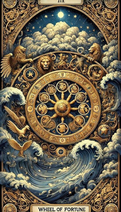 Tarot The Wheel Of Fortune, Tarot Wallpapers, Biddy Tarot, Wheel Of Fortune Tarot, Tarot Interpretation, Astrology Forecast, Wheel Of Fortune, November 9, Art Fantasy