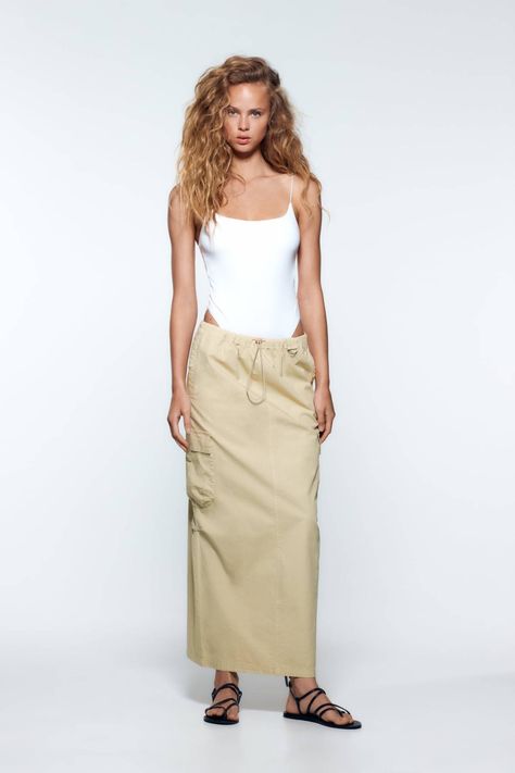 The 10 Biggest Summer 2022 Trends, According to Zara | Who What Wear Big Skirts, Zara Summer, Ruched Swimsuit, Long Slip Dress, Swimwear Trends, Zara Leather, Skirt Trends, Zara Skirts, Cargo Skirt