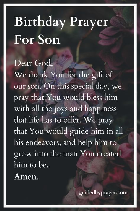 Birthday Prayer For Son, Happy Birthday Christian Quotes, Happy 18th Birthday Son, Birthday Prayer For Me, Happy Birthday Prayer, 21st Birthday Wishes, Prayer For Son, Son Birthday Quotes, Prayer For My Son