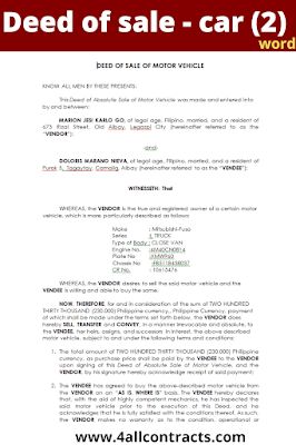 Printable motorcycle deed of sale of motor vehicleDownload this example of Deed of sale of motor vehicle template in word format.Extract of deed of sale of motor vehicle :(adsbygoogle = window.adsbygoogle || []).push({});  DownloadView in google drive Car Bill Of Sale Template, Deed Of Sale Of Motor Vehicle, Motorcycle Bill Of Sale Printable, Deed Of Sale Motorcycle, Open Deed Of Sale Motorcycle, Photographers Contract, Room Rental Agreement, Cleaning Contracts, Rent To Own Homes