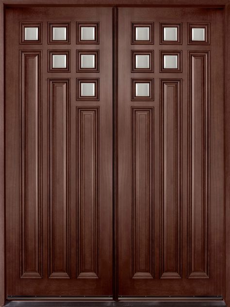 Pintu Ganda, Wood Front Entry Doors, Solid Wood Entry Doors, Entry Door Designs, Wooden Double Doors, Custom Interior Doors, Double Doors Exterior, Wood Entry Doors, Wood Exterior Door