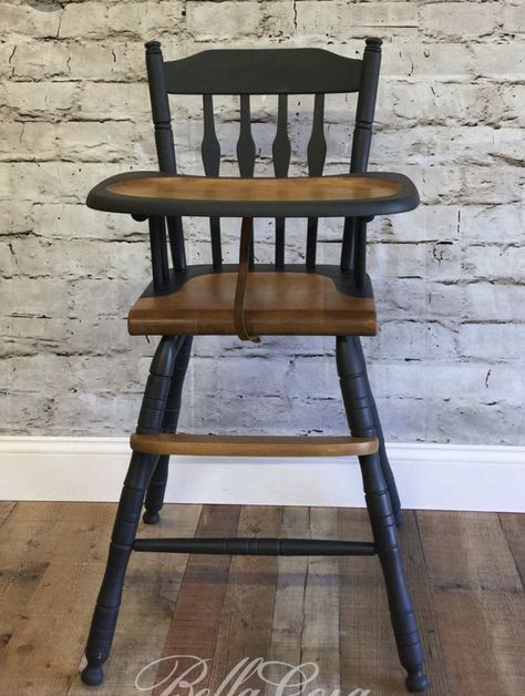 Diy High Chair, Antique High Chairs, Wood High Chairs, Vintage High Chairs, Wooden High Chair, Redoing Furniture, Wooden High Chairs, Chair Redo, Jenny Lind