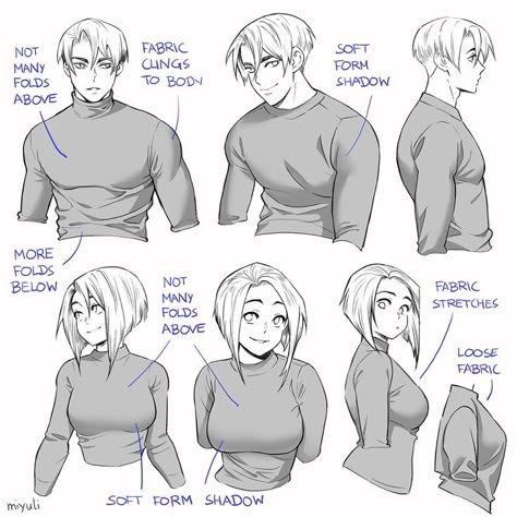 Turtle Neck Outfit Drawing, Outfit Drawing Reference, Turtle Neck Outfit, Outfit Drawing, Drawing Help, Body Reference Drawing, Clothing Reference, Clothes Reference, Art Help