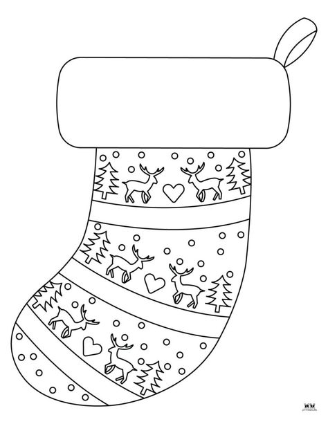 Choose from a wide variety of Christmas stocking coloring pages for hours of coloring fun! All pages are 100% free and can be printed from home! Christmas Stocking Coloring Pages, Stocking Coloring Page, Gingerbread Man Coloring Page, Nativity Coloring Pages, Santa Coloring Pages, Printable Christmas Coloring Pages, Adult Colouring, Free Christmas Printables, Christmas Coloring