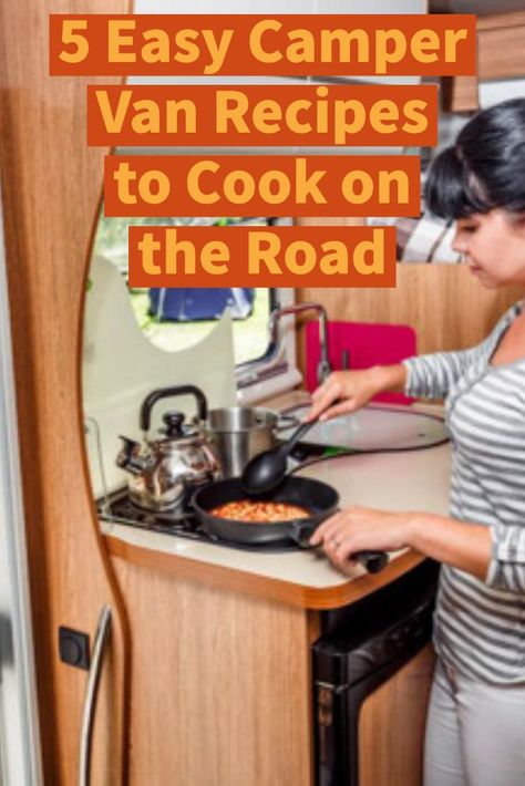 Campervan Cooking Recipes, Camper Van Cooking, Easy Campervan Meals, Camper Van Meals, Van Life Recipes, Rv Cooking Recipes, On The Road Meals, Vanlife Recipes, Campervan Recipes