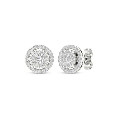 Creatable - Toni Monroe - Kay Jewelers. White Diamond Earrings, Halo Stud Earrings, Circle Frame, Kay Jewelers, Halo Earrings Studs, Circle Diamond, Circle Frames, Diamond Stud Earrings, Diamond Stud