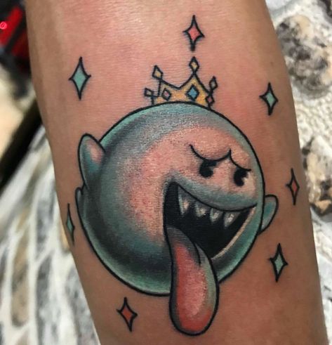 King Boo Tattoo a mi estilo #Gamers #Kingamers #Supermario #Supermariolovers #kingboo #supermario #supermariobros #ink #inked #inktattoo… King Boo Tattoo, Boo Tattoo, Super Mario Tattoo, Nintendo Tattoo, Mario Tattoo, King Boo, Ghost Tattoo, Scary Tattoos, Gaming Tattoo