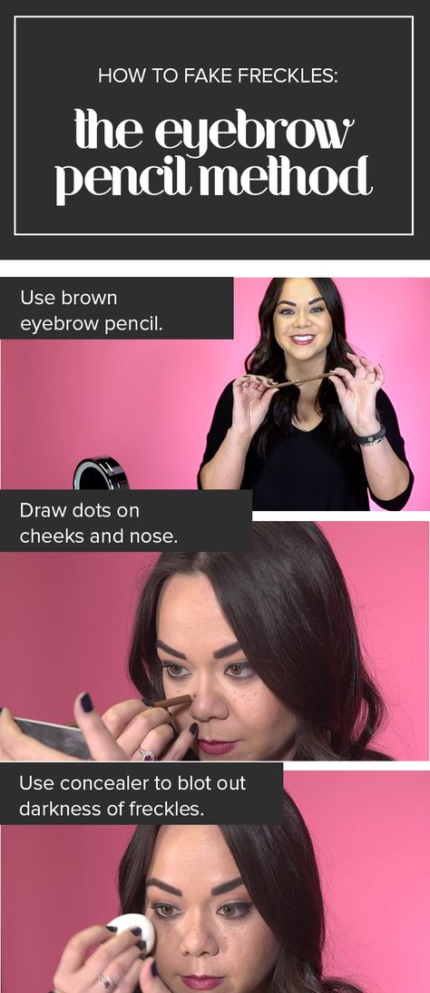 It's easy to make your own fake freckles with this DIY tutorial. Follow the step-by-step instructions. Diy Fake Freckles, How To Get Freckles, Makeup Challenge Ideas, Freckles Tutorial, Fake Freckles Tutorial, Kylie Jenner Eyebrows, Lipstick For Beginners, Brows Natural, Lipstick Inspiration