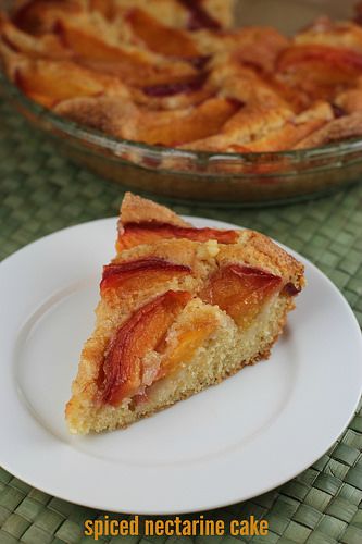 Spiced Nectarine Cake by Food Librarian, via Flickr Nectarine Dessert, Nectarine Cake, Nectarine Recipes, Stone Fruits, Dessert Fork, Upside Down Cake, Nectarine, Pastry Cake, Baked Apples