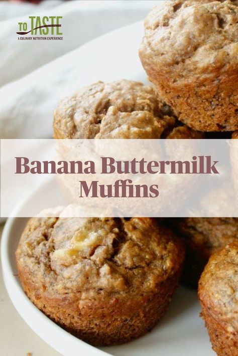 Banana Buttermilk Muffins, Buttermilk Banana Muffins, Banana Nut Bread Muffins, Moist Banana Muffin Recipe, Banana Almond Muffins, Best Banana Muffin Recipe, Buttermilk Banana Bread, Buttermilk Muffins, Whole Wheat Muffins