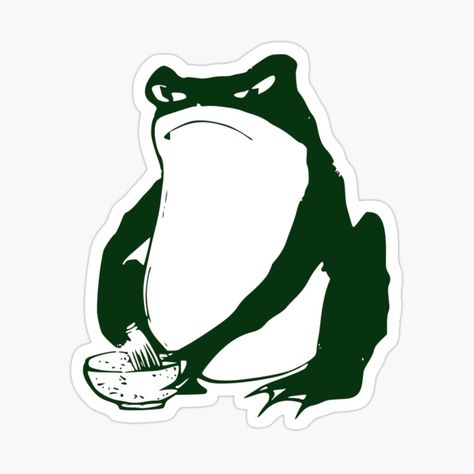 Get my art printed on awesome products. Support me at Redbubble #RBandME: https://www.redbubble.com/i/sticker/Matsumoto-Hoji-Frog-by-lachataigne/161518645.EJUG5?asc=u Matsumoto Hoji, The Frog, Wabi Sabi, Awesome Products, Im Not Perfect, Japan, Art Prints, Drawings, Art