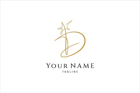 Premium Vector | D initial letter signature logo with star shape variation handwriting logo template vector Star Signature Ideas, Logo With D, D Signature Ideas, D Letter Design, Star Signature, V Logo Design, D Signature, D Initial, Handwriting Logo