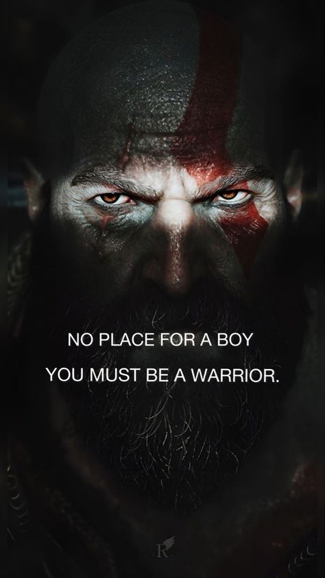 Kratos Motivation, Motvitonal Wallpaper, Warrior Quotes Wallpaper, Kratos Quotes, Warrior Quotes Men, Warrior Aesthetic Men, Quotes Warrior, Gym Artwork, Wise Quotes Wisdom