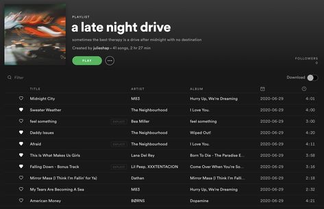 Late Night Drive Songs Playlist, Late Night Drive Playlist, Drive Playlist, Midnight Drive, Music Playlist Ideas, Summer Songs Playlist, Midnight City, Night Drive, Playlist Ideas