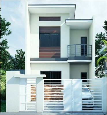 2 Storey House Design, Modern Small House Design, Townhouse Designs, Simple House Design, Two Storey House, Narrow House, Minimal House Design, Duplex House Design, Small House Design Plans