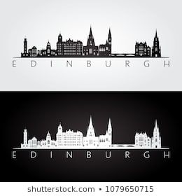 Dainty Tats, Edinburgh Skyline, Skyline Tattoo, Black Building, Illustrator Vector, Architecture Background, Vector Silhouette, House Illustration, Wrist Tattoo