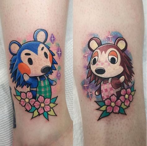 Animal Crossing Tattoos, Animal Crossing Tattoo, Hannah Tattoo, Money Bag Tattoo, Small Colorful Tattoos, Peach Tattoo, Love Heart Tattoo, Ufo Tattoo, Nerdy Tattoos