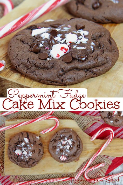 Peppermint Chocolate Cake, Chocolate Peppermint Cake, Chocolate Cake Mix Cookies, Peppermint Cake, Peppermint Fudge, Cookie Exchange Recipes, Chocolate Peppermint Cookies, Peppermint Chocolate, Pumpkin Chocolate Chip Muffins