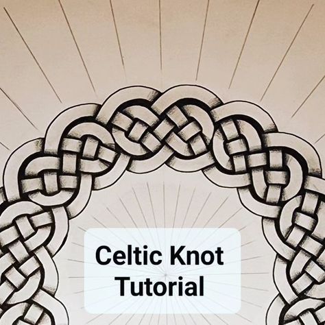 Celtic Knot Circle, Celtic Drawings, Celtic Knot Tutorial, Viking Knotwork, Celtic Knot Drawing, Celtic Knotwork Design, Norse Design, Celtic Circle, Circle Drawing