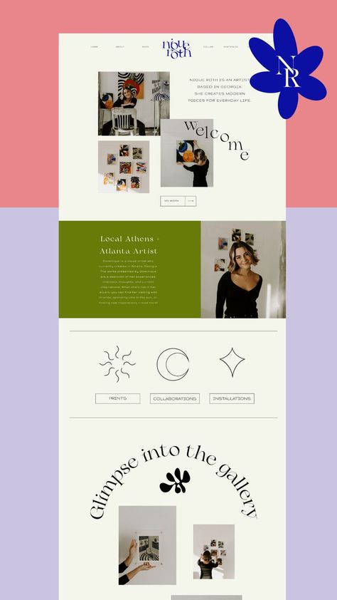 Web Design Personal Website, Simple Personal Website, Ethereal Website Design, Website Design Moodboard, Artsy Website Design, Sophisticated Web Design, Artist Website Design Inspiration, Artist Web Design, Website Design Artist