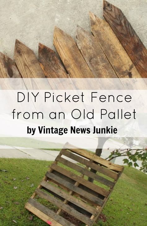 Diy Picket Fence, Pallet Fences, Diy Fencing, Picket Fences, Pallet Fence, Diy Fence, Building A Fence, Pallet Creations, Pool Fence