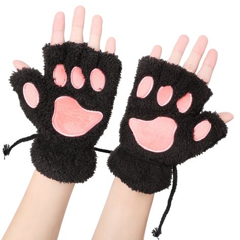 PRICES MAY VARY. 100% Cotton Pull On closure Dry Clean Only Fur,soft touch material One size fits most soft,size:21.5 X 15cm Add colors to 14 kinds of Great for christmas Party, anime coplay,casual wear to keep warm in the winter With little cat paw pattern,soft-touch fur and fingerless,the glove makes you hand in lovely,warm and flexible situation,there is a good item for you in winter,especailly you in work. Model Number:160917AC0062(ZKJY003)C5Z50 Beautiful Gloves, Claw Gloves, Paw Gloves, Winter Mittens, Soft Winter, Cold Weather Gloves, Bear Paw, Cat Claws, Fingerless Mittens