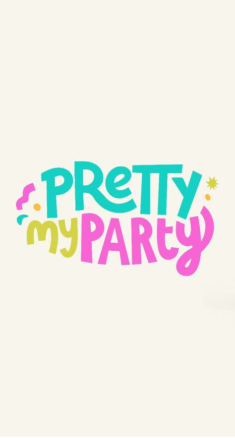 Pretty My Party is a website showcasing party and lifestyle inspiration for on-trend moms. This bold brand identity needed to be modern, fun and colorful. This project included brand guide, logo design, mascot design, visual identity design, pattern design, stickers design, label and packaging design, custom Canva templates design, color palette curation and more. Fiesta Logo Design, Celebration Logo Design, Colorful Logo Design Inspiration, Guide Logo Design, Fun Logos Inspiration, Party Planner Logo, Party Branding, Party Planners Logo, Planner Logo Design