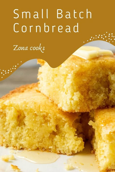 Cornbread Recipe For Two, Cornbread For Two, Cornbread Recipe Without Buttermilk, Small Batch Cornbread, Quick Cornbread, Raspberry Chocolate Chip Muffins, Easy Cornbread Recipe, Bowl Of Chili, Cornbread Recipe Sweet