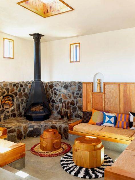 Desert Compound, Dan John, Yucca Valley California, Organic Modern Living Room, John Anderson, Joshua Tree California, Sunken Living Room, Desert House, Yucca Valley