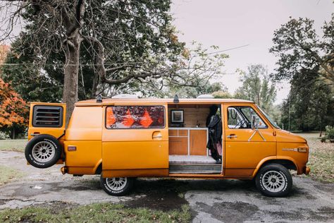 The inspiration for this home on wheels was '70s boogie vans, but with way more realistic functionality for comfortable living. Camper Van Makeover, Van Makeover, 1970s Van, Retro Camping, Dodge Van, House Dream, Yacht Interior, Travel Van, Vintage Camping