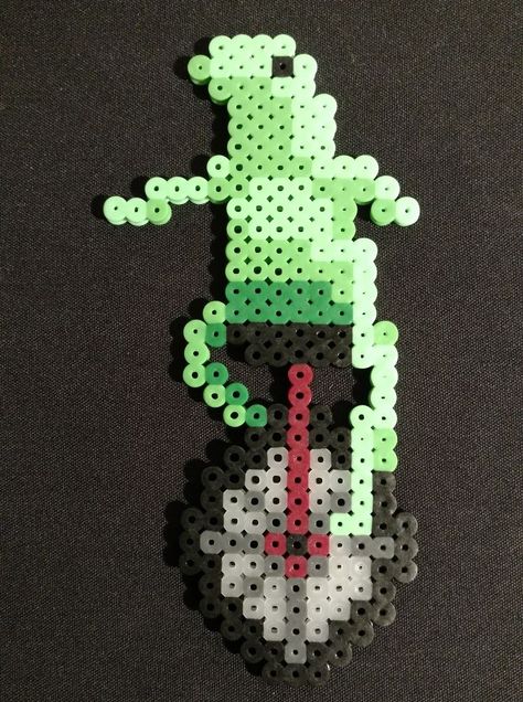 Funny Perler Beads, Frog Perler Beads, Perler Beads Designs Easy, Big Perler Bead Patterns, Perler Beads Designs Pattern, Mini Perler Beads, Boy Meme, Hamma Beads Ideas, Easy Perler Bead Patterns