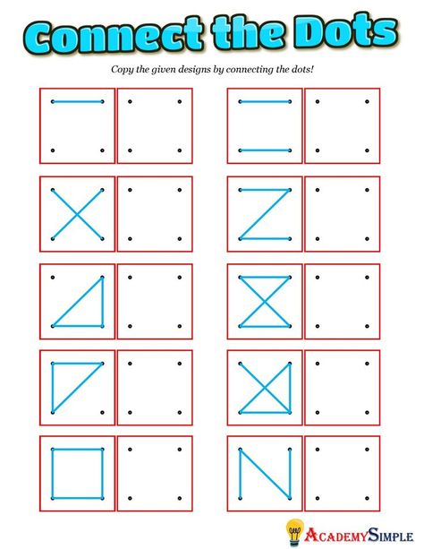 Connect The Dots Printable, Preschool Pattern Worksheets, Printable Dot To Dot, Preschool Patterns, Space Preschool, Shape Activities Preschool, Visual Perception Activities, Fun Worksheets For Kids, Cognitive Activities