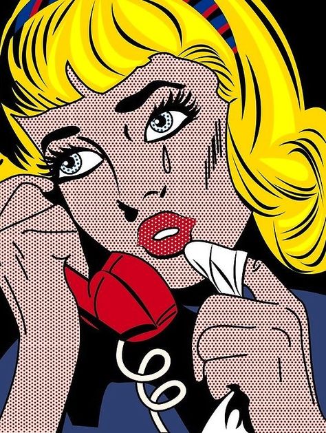 Pop Art Women Comic, Pop Art Eyes, Wallpaper Pop Art, Woman On The Phone, Cool Pop Art, Images Pop Art, Pop Art Comic Girl, Comic Pop Art, Pop Art Vintage