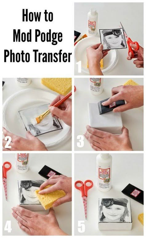 Mod Podge Diy, Mod Podge Photo Transfer, Mod Podge Projects, Diy Mod Podge, Mod Podge Crafts, Foto Transfer, Photo Transfer, Diy Simple, Crafts Hacks