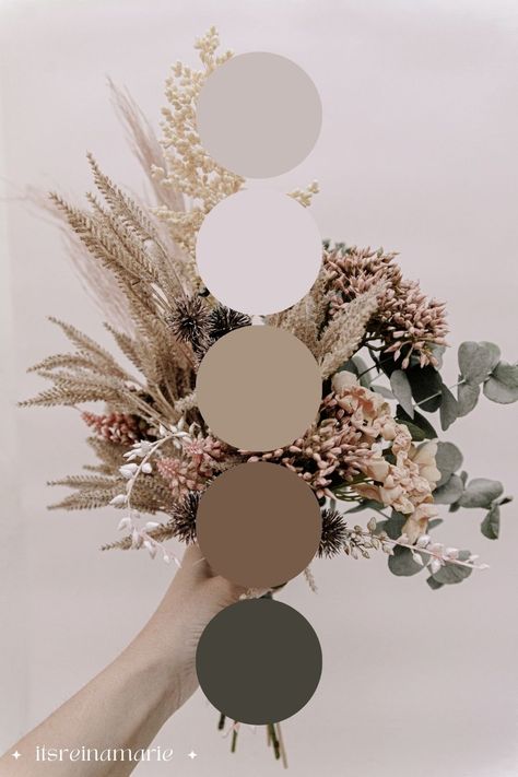 2023 Palette Color, Brand Colours 2023, Boho Chic Wedding Palette, Aesthetically Pleasing Color Palettes, Organic Wedding Color Palette, Color Pallete Interiors, Wedding Color Palette Earth Tones, 2024 Wedding Palette, Neutral Fall Wedding Color Palette