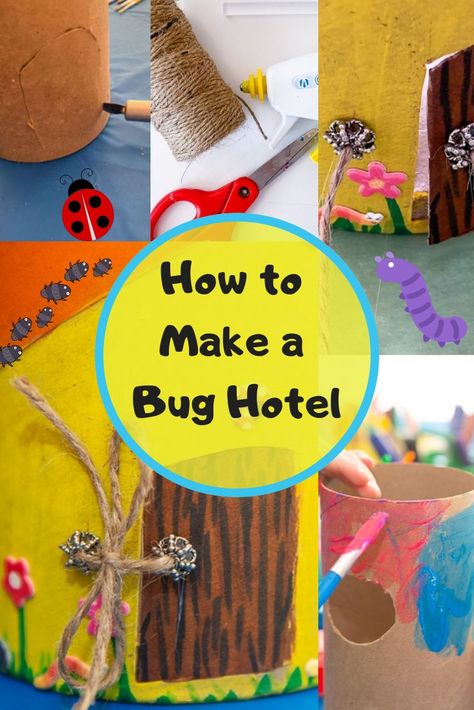 Easy DIY on how  to make a Bug hotel, Bug house, Bug Barn for Earth Day #earthday #earthdaycrafts #bughotel Diy Bug Hotel, Classroom Camping, Bee Games, Bug House, Bug Hotel, Bug Crafts, Earth Day Crafts, Beautiful Bugs