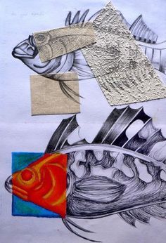 Sketchbook ideas: mixed media (textured wallpaper cuttings) integrated within drawings. Observational Sketches, Jewellery Rendering, Leaving Cert, Nature Ideas, Photography Sketch, Art Handouts, Sketchbook Layout, Natural Form Art, Drawing Nature