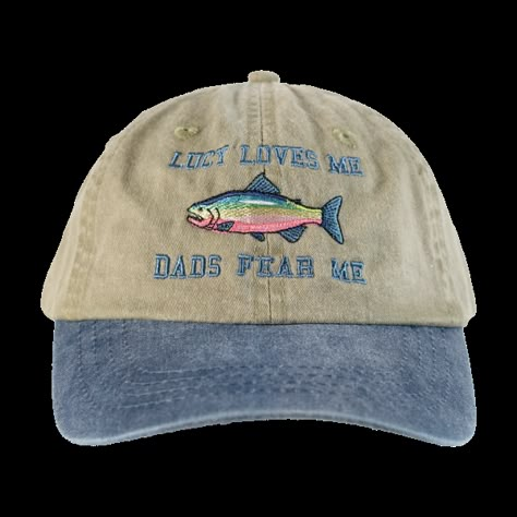 Merch Hat, Embroidered Hats Ideas, Fish Hat, Rose Cap, Lucy Dacus, Bachelorette Hats, Silly Hats, Silly Shirt, Gifts 2022