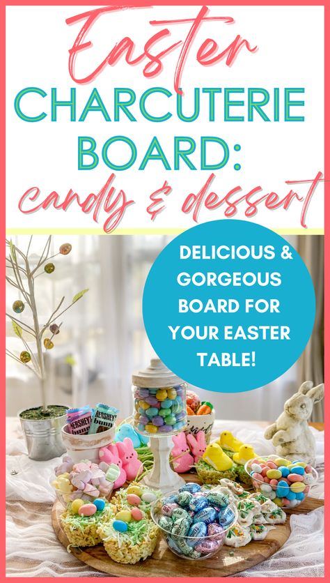 If you are looking for create an Easter board for your holiday, check out this charcuterie board with Easter candy and desserts! Learn how to assemble the board as well as what items to include! Perfect for a last minute platter - everyone will love this Easter dessert grazing board! Charcuterie Board Candy, Dessert Grazing Board, Easter Charcuterie Board, Easter Charcuterie, Easy Homemade Desserts, Dessert Charcuterie Board, Dessert Charcuterie, Desserts Holiday, Ideas Cupcakes